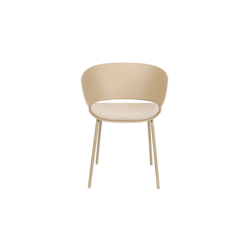 Housecraft Living Jessica Eetkamerstoelen met armleuning Beige - Set van 4 - vtwonen shop