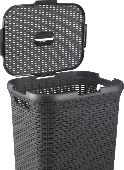 Curver Style Wasmand met Deksel - 60L - Antraciet - vtwonen shop