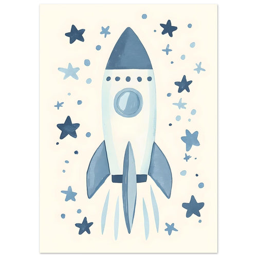 Artfulprints  Avontuurlijke ruimtevaart   poster 50x70 cm - vtwonen shop