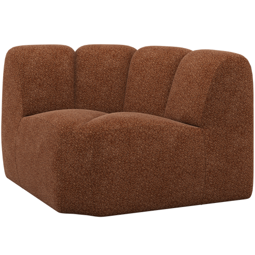 WOOOD bank hoekelement Mojo - Wollig - Roestbruin - 74x110x110 - vtwonen shop