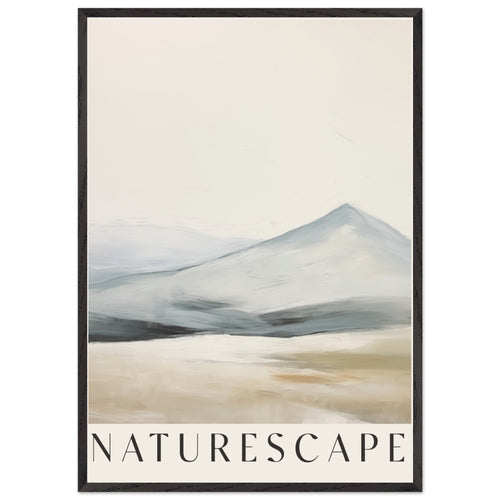 Artfulprints Poster met Lijst Abstract - Naturescape   - 70x100 cm - Taupe
