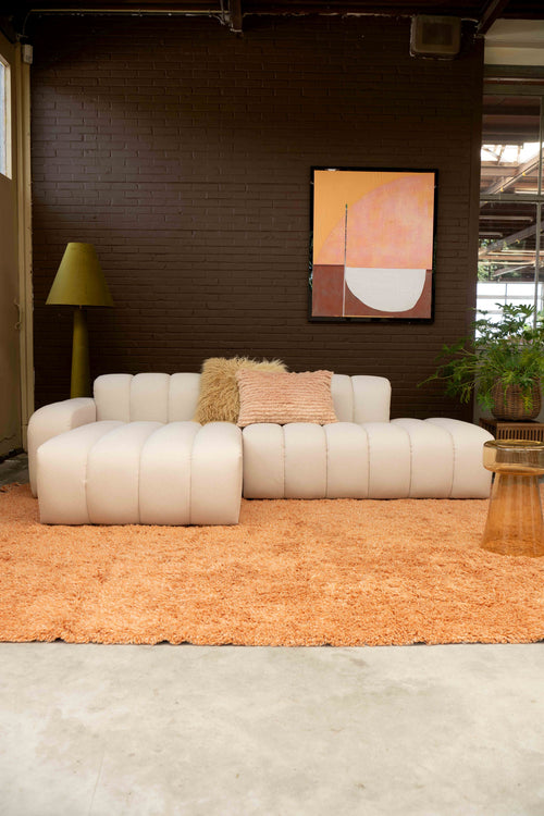 4x6 sofa - modulaire hoekbank links - model X4 - ecru melange - 275cm - vtwonen shop