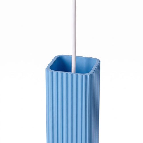 Sollux Lighting Hanglamp RAYO 3P azuurblauw - 20x20x108cm