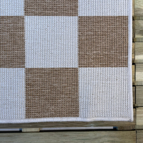 Buitenkleed Level blokken - checkerboard jute - Interieur05 - 240 x 340 cm - vtwonen shop