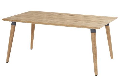 Hartman Tuintafel Sophie Studio - Naturel/Donkergrijs Teakhout - 170x100x76cm