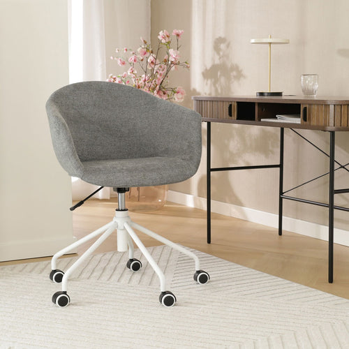 Nolon Nout-Otis Bureaustoel Donkergrijs - Armleuningen - Wit - vtwonen shop