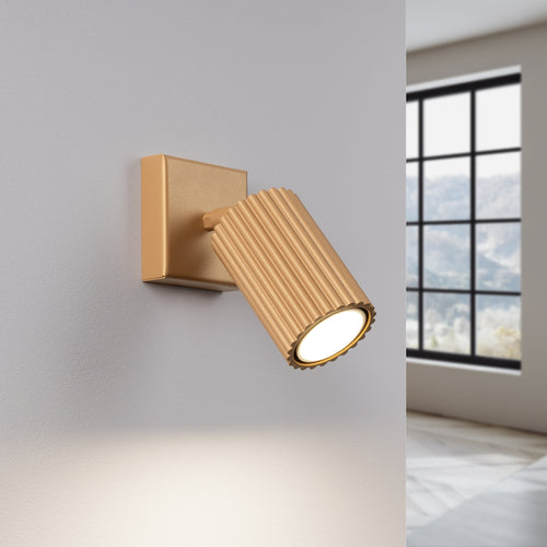 Sollux Lighting Wandlamp KARBON goud - 8x16x8cm