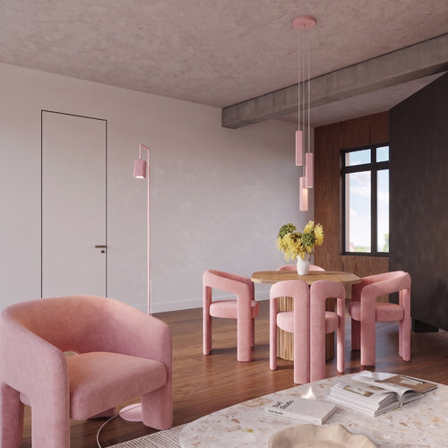 Sollux Lighting Hanglamp RAYO 3P roze - 20x20x108cm