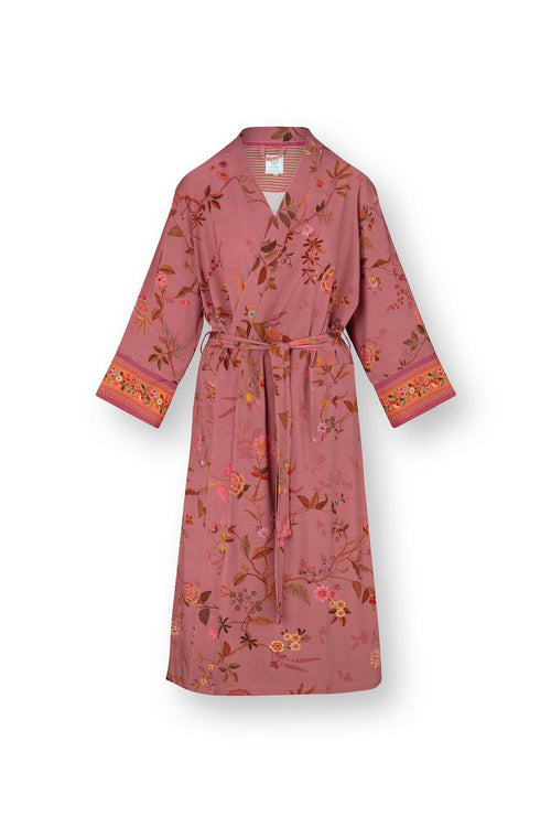 Pip Studio - Noa Kimono Dames - Bodhi Flower - Roze - XXL