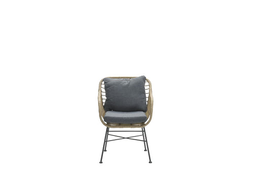Margriet dining fauteuil - carbon black - natural rotan - mystic grey - vtwonen shop