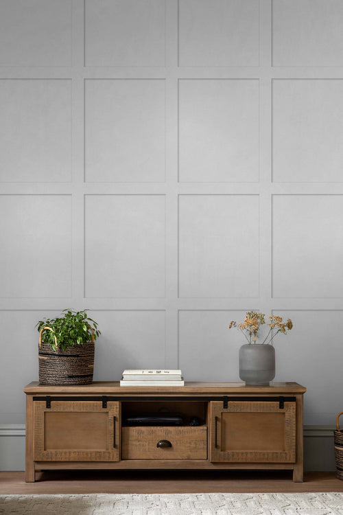 Next vliesbehang Country Panel grijs 10mx52cm