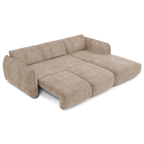 Sia Home slaapbank LIVIA - Fluweel weefsel - Beige - 274cm - vtwonen shop