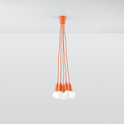 Sollux Lighting Hanglamp DIEGO 5 oranje - 25x25x90cm