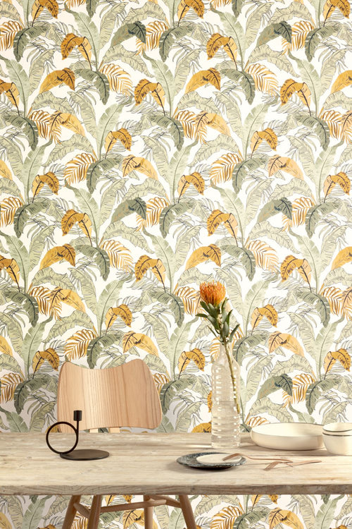 Masureel behang bladeren groen - 53 cm x 10.05 m - 631960 - vtwonen shop