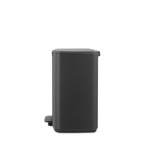 Brabantia Bo Pedaalemmer, 12 liter, stil sluitend, kunststof binnenemmer - Mineral Infinite Grey
