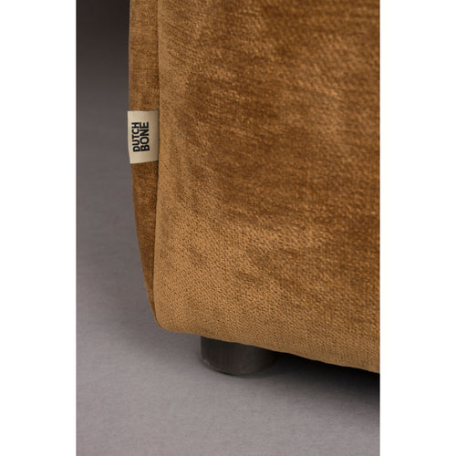Dutchbone Hackman 3-zitsbank Velours Cognac Bruin - vtwonen shop