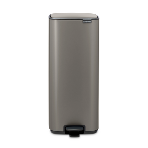 Brabantia Bo Pedaalemmer, 30 liter, stil sluitend, kunststof binnenemmer - Platinum