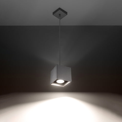 Sollux Lighting Hanglamp QUAD 1 grijs - 10x10x110cm