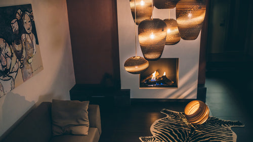 Think Paper hanglamp Baggy - 1 lichts - 29  x 200   cm - bruin - vtwonen shop