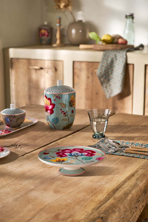 Pip Studio Serveerschaal - Blooming Tales - Lichtblauw - 7cm