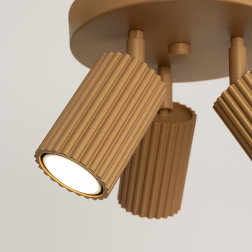 Sollux Lighting Plafondlamp KARBON 3P goud - 19,5x19,5x18cm
