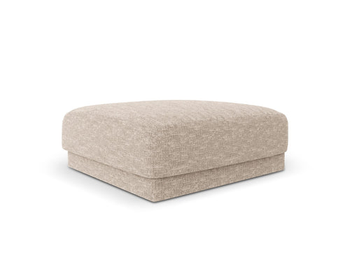 Micadoni Poef Miley chenille, beige - 90x90x40cm