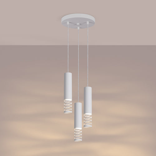 Sollux Lighting Hanglamp LAMI 3P wit - 25x25x125cm