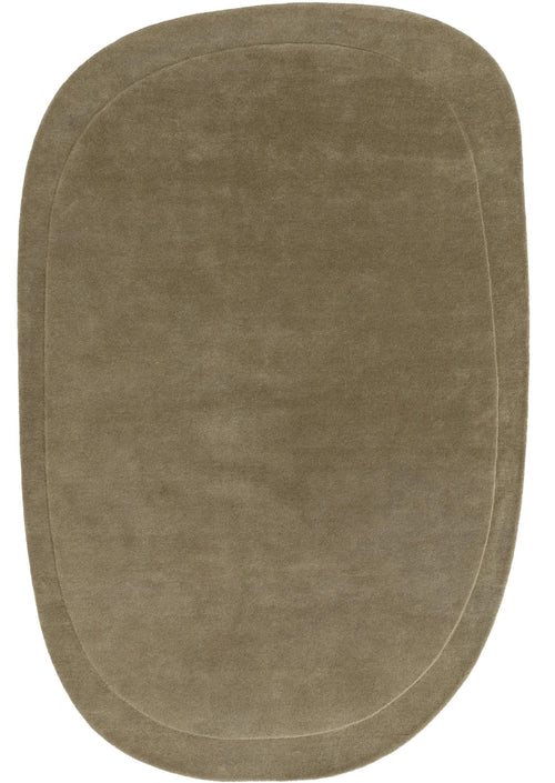 benuta wollen vloerkleed Shape - groen - 200x300 cm