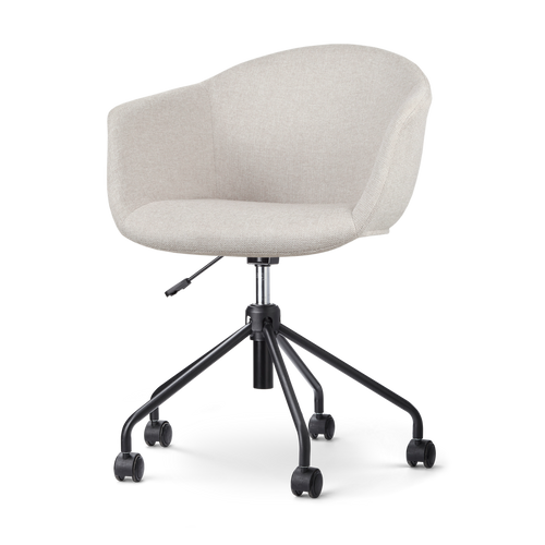 Nolon Nout-Otis Bureaustoel Beige - Armleuningen - Zwart - vtwonen shop