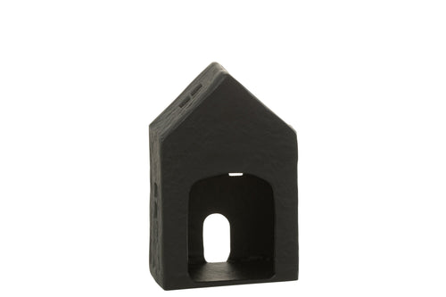 J-Line kaarshouder Huis - aluminium - zwart