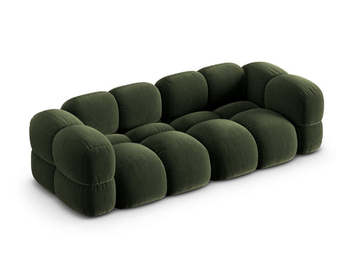 Cosmopolitan Design Bank Loretto 4-zits, flueel groente - 100x250x68cm