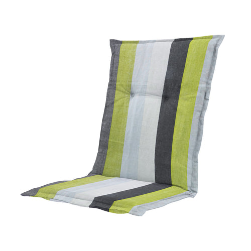 Madison tuinstoelkussen lage rug Victoria - groen - 105x50x6cm - set van 4