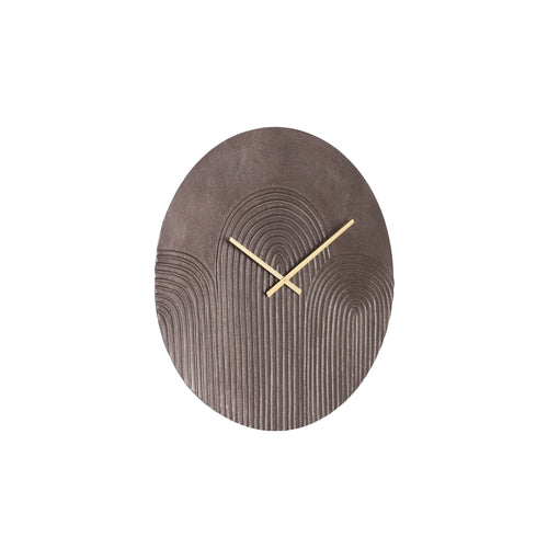 Light & Living klok Gwenna - bruin - Ø58cm