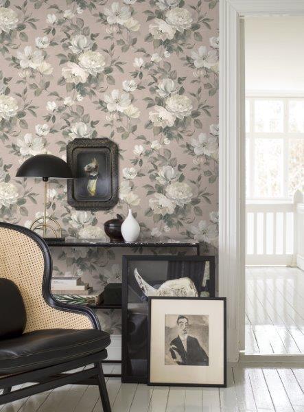 Borastapeter behang bloemen roze - 53 cm x 10.05 m - 660430 - vtwonen shop