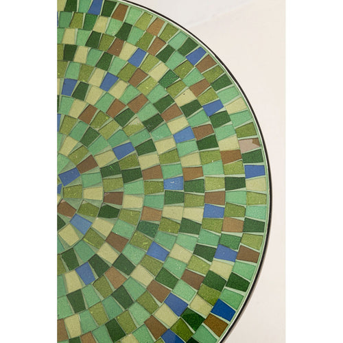 Kare Design Bijzettafel Clack Mosaic Ø35cm groen en blauw