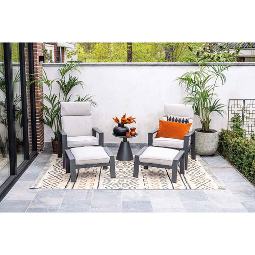 Garden Impressions loungestoelen Lora - Lucas licht grijs - 3-delig