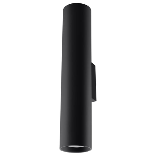 Sollux Lighting Wandlamp LAGOS 2 zwart - 6x8x30cm