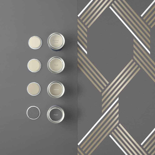 Graham & Brown Vliesbehang - Vector Graphite Gold - 10mx52cm - vtwonen shop