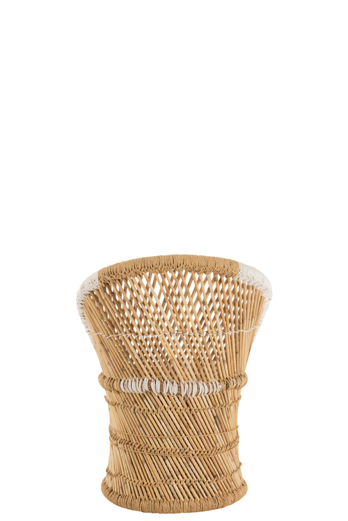 J-Line kinderstoel Rugsteun - bamboe - naturel/wit - vtwonen shop