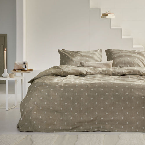 Walra - Dekbedovertrek Remade Rustic GraCe - 240x220 cm - Taupe