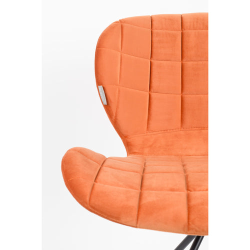 Zuiver OMG Velvet Eetkamerstoelen Oranje - Set van 2 - vtwonen shop