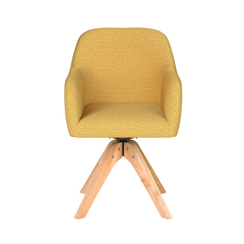Housecraft Living Otis Eetkamerstoel Draaibaar Hout Okergeel