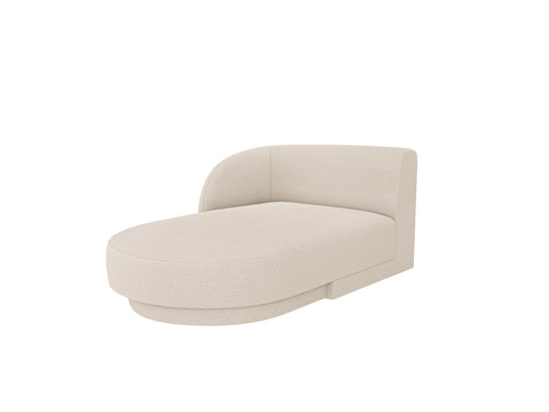 Micadoni linker meridiaan Miley 2-zits, boucle beige - 156x90x70cm