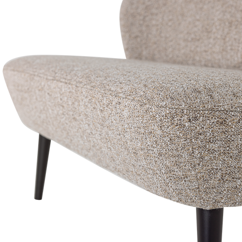 WOOOD bankje Sara - Geweven Stof - Naturel Melange - 73x110x72