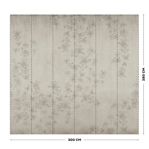 vtwonen Fotobehang - Wild Flower Concrete - 280x300cm - vtwonen shop