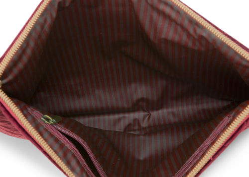 Pip Studio - Charly Make up tasje - Velvet Quiltey Days - Rood - 22 x 30 x 1 cm