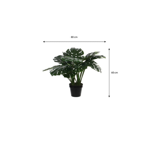 Mica Decorations Monstera Kunstplant - H60 x Ø80 cm - Groen