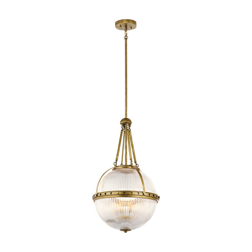 Elstead Aster - 3-lichts Globe plafondlamp messing, E14