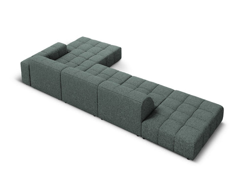 Cosmopolitan Design rechter hoekbank Chicago 5-zits, chenille olie - 167x348x78cm