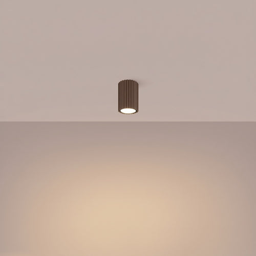 Sollux Lighting Plafondlamp KARBON 10 bruin - 6,5x6,5x10cm